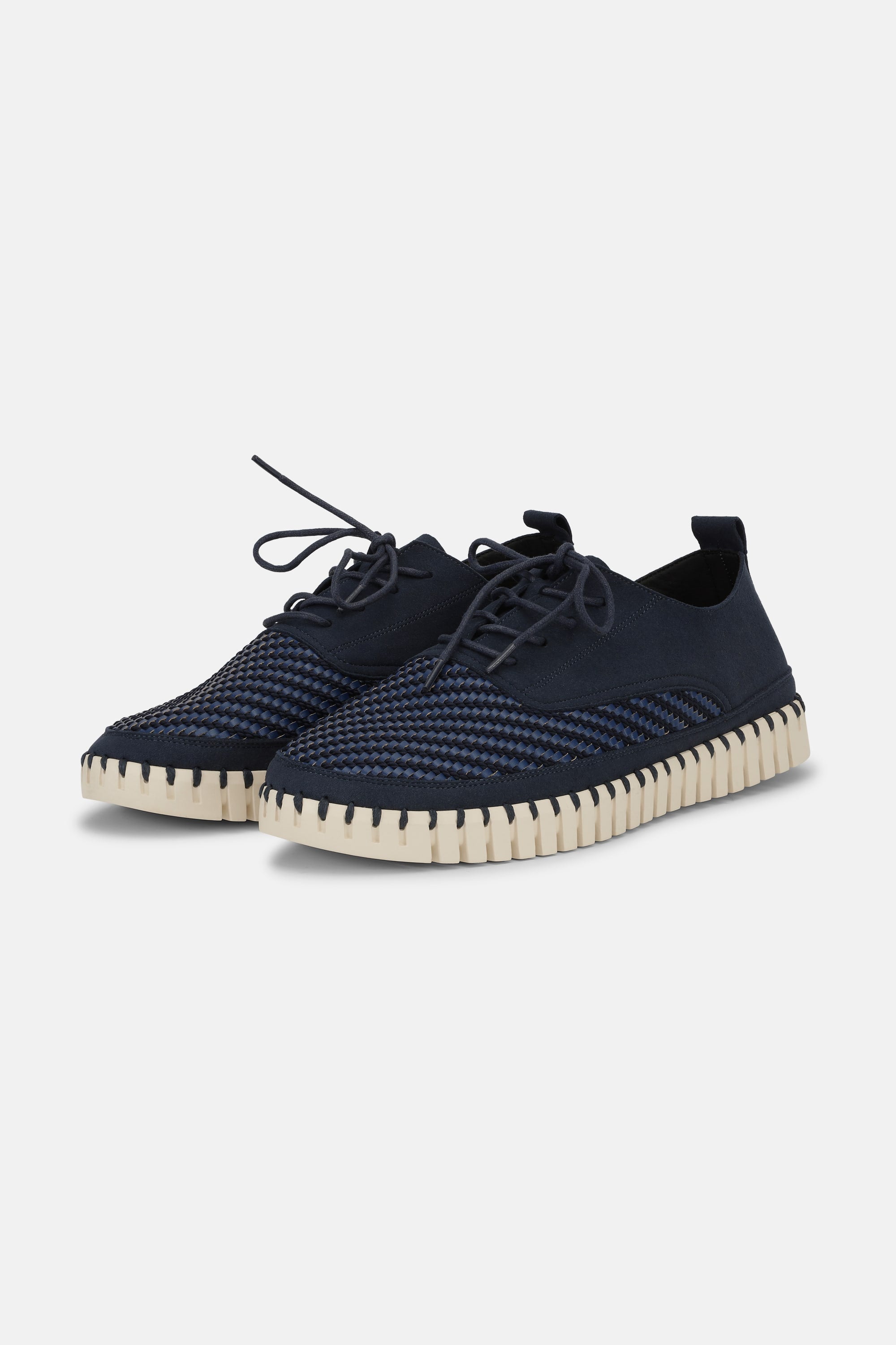 Herresko Med Lisser - Dark Indigo Pearled Ivory
